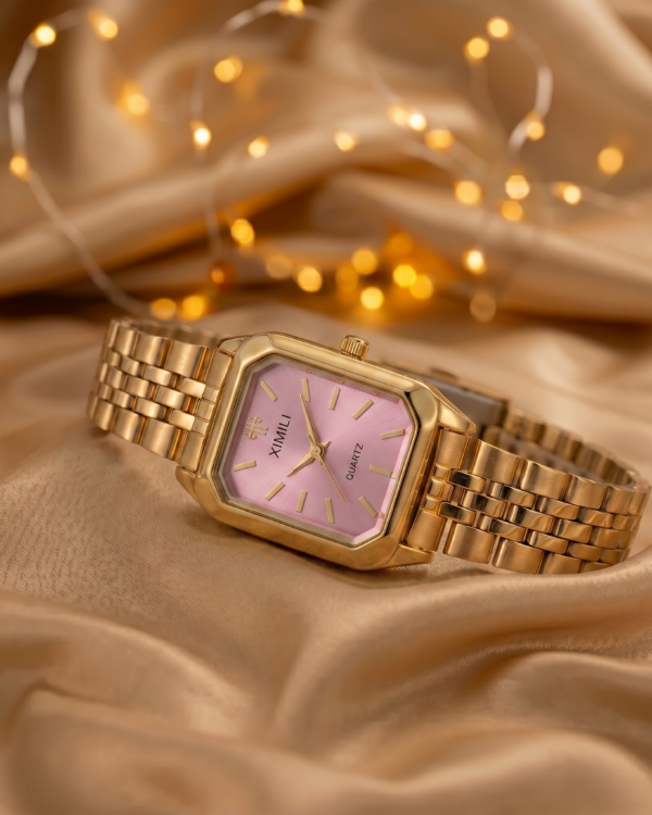 Zegarek damski różowy złoty quartz XIMILI